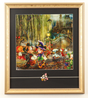 "Mickey and Minnie Mouse Halloween" by Thomas Kinkade Custom Framed Art Print Display at PristineAuction.com