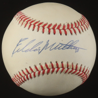 Eddie Mathews Signed ONL Baseball (PSA) at PristineAuction.com