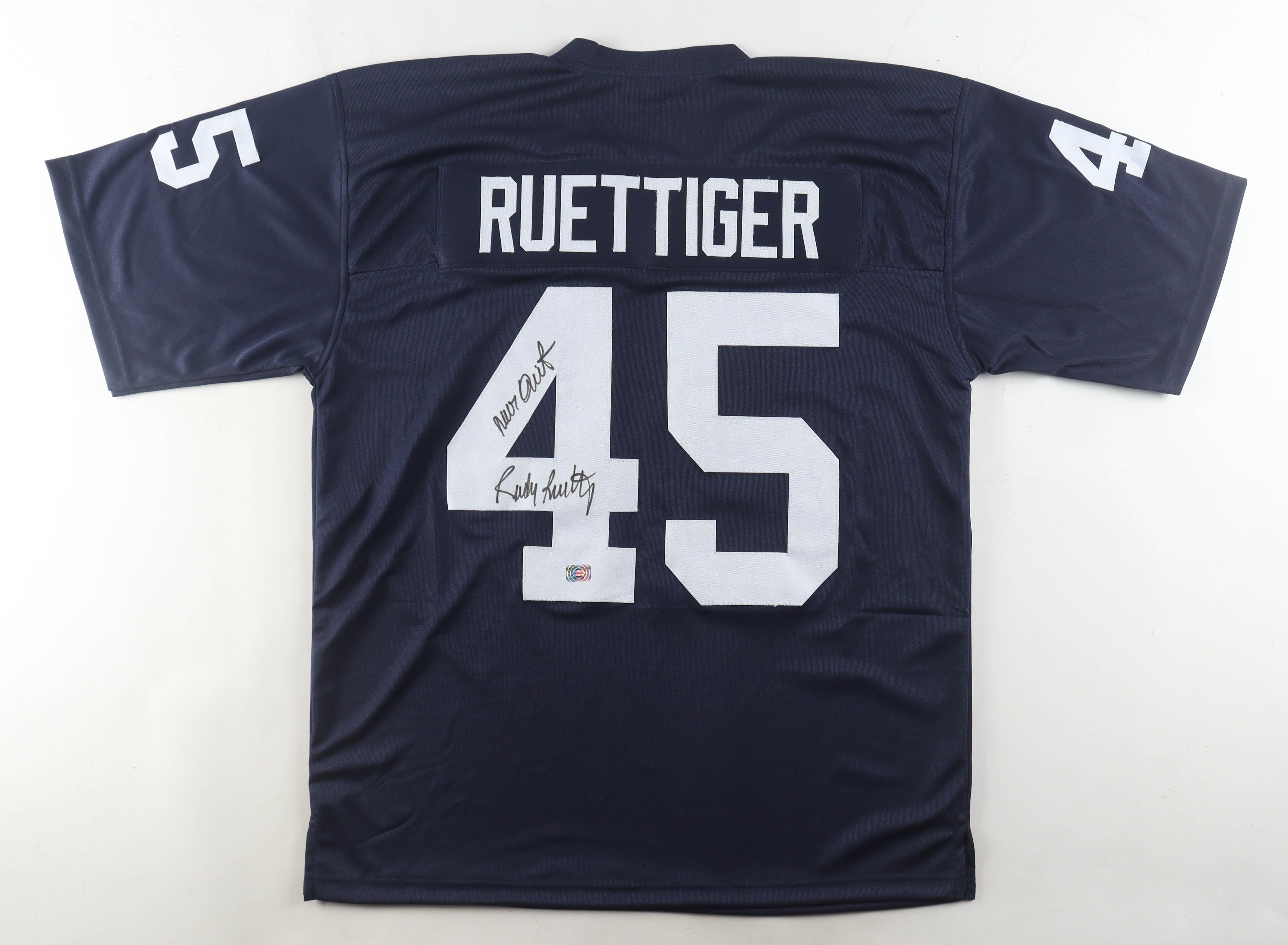 Rudy Ruettiger Signed Jersey Inscribed "Never Quit" (Wilder) at PristineAuction.com Rudy Ruettiger Signed Jersey Inscribed "Never Quit" (Wilder) at PristineAuction.com