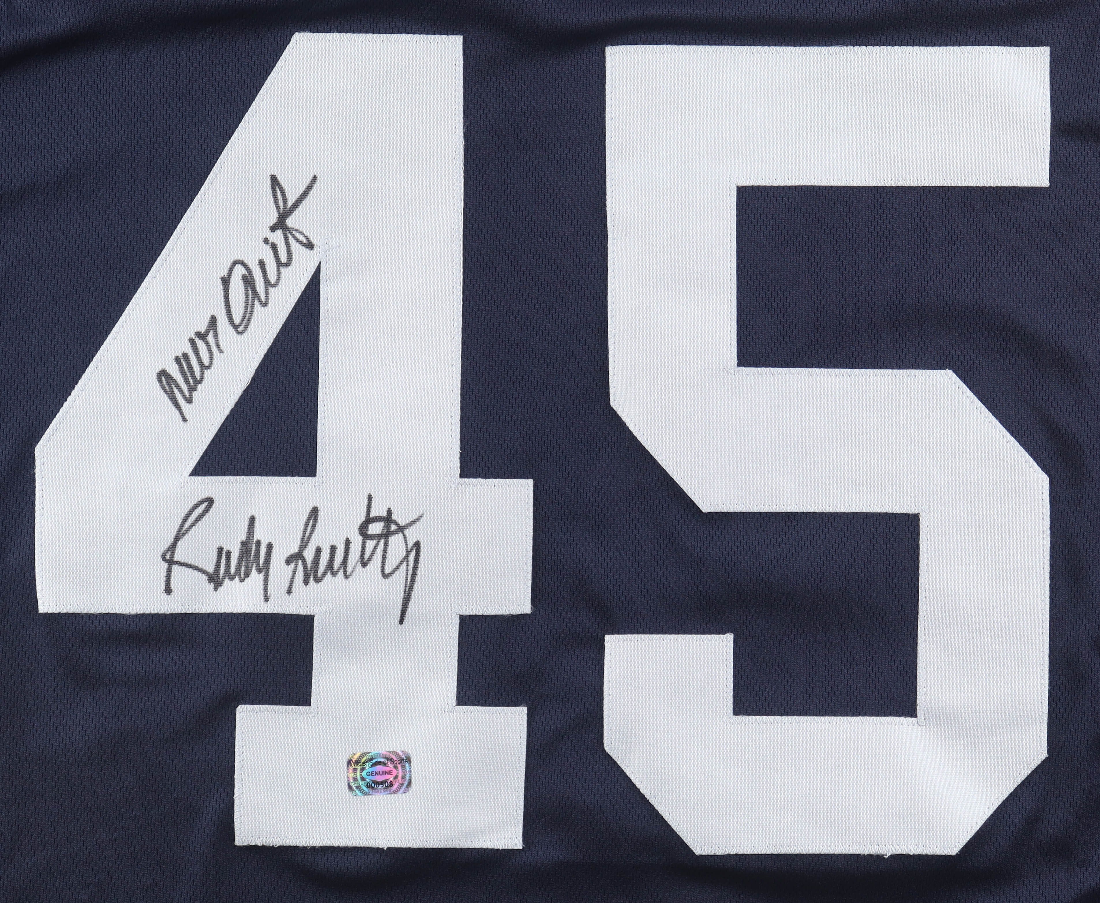 Rudy Ruettiger Signed Jersey Inscribed "Never Quit" (Wilder) at PristineAuction.com Rudy Ruettiger Signed Jersey Inscribed "Never Quit" (Wilder) at PristineAuction.com