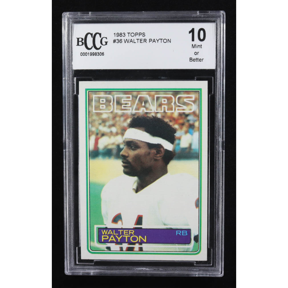 Walter Payton 1983 Topps #36 (BCCG 10) at PristineAuction.com