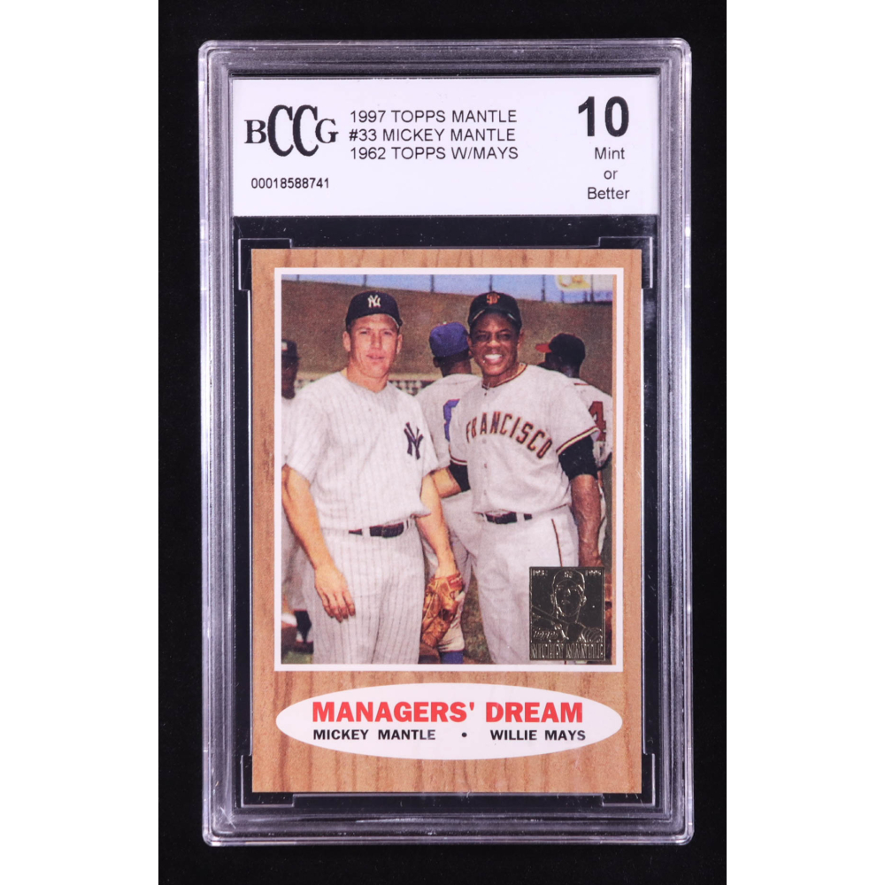 Mickey Mantle 1996 Topps Mantle #33 1962 Topps (BCCG 10) at PristineAuction.com