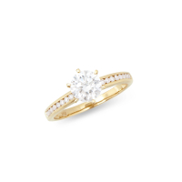 1.25 CTW Top Lab Grown Diamonds Ring Mounted in 10K White Gold Plated Sterling Silver E-F, VVS2 | Estimated Retail Value: $3,880 (IGI) at PristineAuction.com