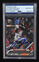 Jackson Holliday Signed 2024 Topps Now #61 RC (PSA | Autograph Graded PSA 10) at PristineAuction.com