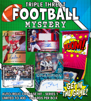 NEW PRISTINE EXCLUSIVE! Triple Threat Football Auto/Relic/Case Hit BOOM BOX, Series 1 Mystery Box! at PristineAuction.com