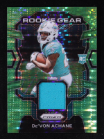 De'Von Achane 2023 Panini Prizm Rookie Gear Prizms Neon Green Pulsar #10 RC at PristineAuction.com