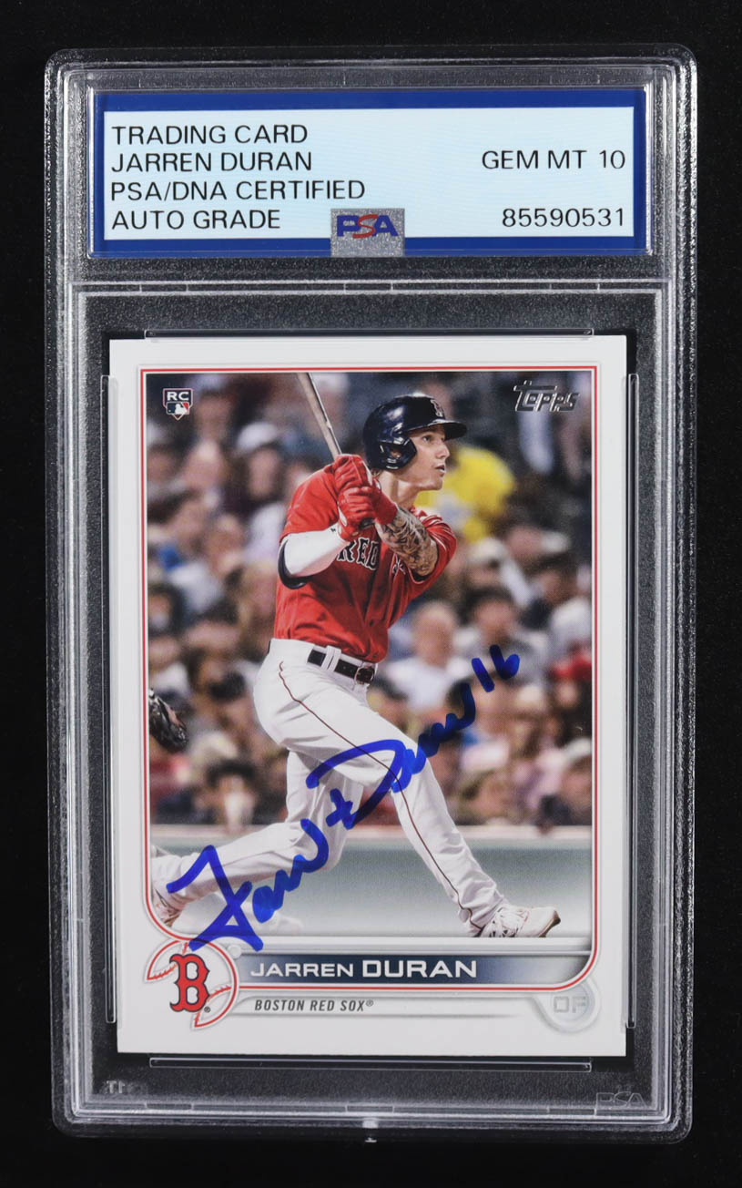 Jarren Duran Signed 2022 Topps Series One #187 RC (PSA | Autograph Graded PSA 10) at PristineAuction.com Jarren Duran Signed 2022 Topps Series One #187 RC (PSA | Autograph Graded PSA 10) at PristineAuction.com