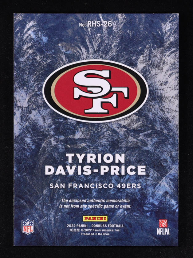 Tyrion Davis-Price 2022 Donruss Rookie Holiday Sweaters #26 RC at PristineAuction.com Tyrion Davis-Price 2022 Donruss Rookie Holiday Sweaters #26 RC at PristineAuction.com