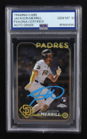 Jackson Merrill Signed 2024 Topps Chrome #207 RC (PSA | Autograph Graded PSA 10) at PristineAuction.com