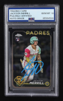 Jackson Merrill Signed 2024 Topps Chrome #USC153 RC (PSA | Autograph Graded PSA 10) at PristineAuction.com