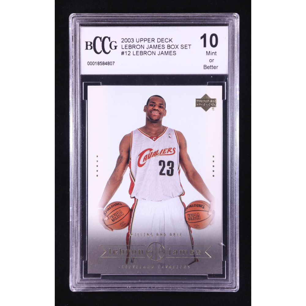 LeBron James 2003 Upper Deck LeBron James Box Set Willing And Able #12 RC (BCCG 10) at PristineAuction.com