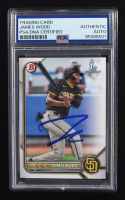 James Wood Signed 2022 Topps Chrome Bowman 1st #BP-108 RC (PSA | Autograph Graded PSA 10) at PristineAuction.com