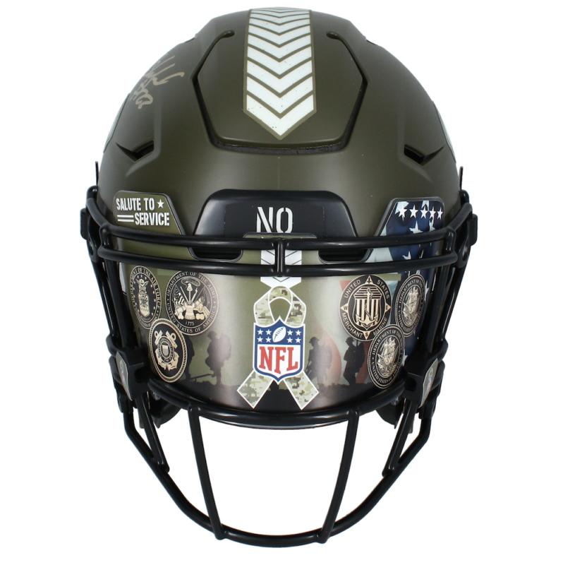 Rashid Shaheed Signed Saints Full-Size Authentic On-Field Salute to Service Alternate Speedflex Helmet with Custom Military Branch Visor (Beckett) at PristineAuction.com Rashid Shaheed Signed Saints Full-Size Authentic On-Field Salute to Service Alternate Speedflex Helmet with Custom Military Branch Visor (Beckett) at PristineAuction.com