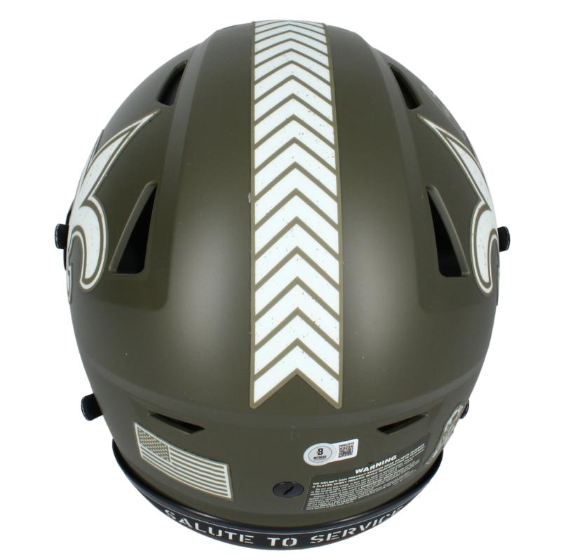 Rashid Shaheed Signed Saints Full-Size Authentic On-Field Salute to Service Alternate Speedflex Helmet with Custom Military Branch Visor (Beckett) at PristineAuction.com Rashid Shaheed Signed Saints Full-Size Authentic On-Field Salute to Service Alternate Speedflex Helmet with Custom Military Branch Visor (Beckett) at PristineAuction.com