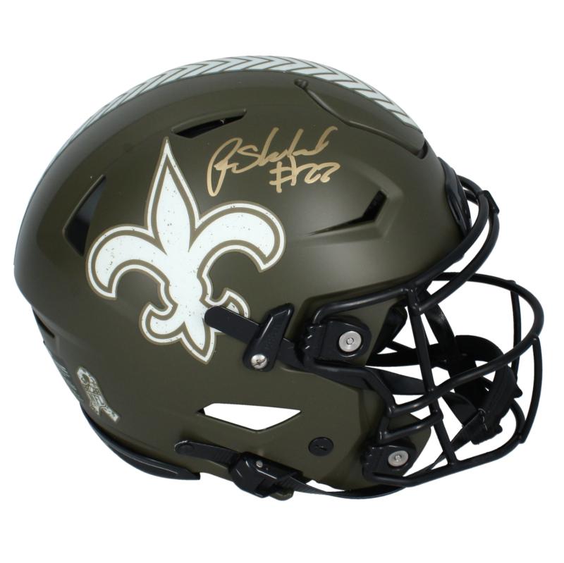 Rashid Shaheed Signed Saints Full-Size Authentic On-Field Salute to Service Alternate Speedflex Helmet (Beckett) at PristineAuction.com Rashid Shaheed Signed Saints Full-Size Authentic On-Field Salute to Service Alternate Speedflex Helmet (Beckett) at PristineAuction.com