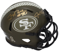 Joe Montana & Jerry Rice Signed LE 49ers Salute to Service Alternate Speed Mini Helmet (Fanatics) at PristineAuction.com