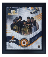 Nuggets LE NBA Champs Custom Framed Game-Used Basketball Piece Collage (Fanatics) at PristineAuction.com