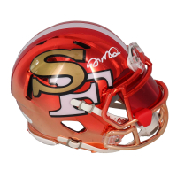 Joe Montana Signed 49ers Chrome Speed Mini Helmet with Visor (JSA) at PristineAuction.com