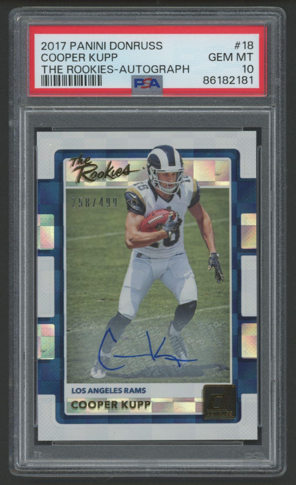 Cooper Kupp 2017 Donruss The Rookies Autographs #18 #258/499 (PSA 10) at PristineAuction.com Cooper Kupp 2017 Donruss The Rookies Autographs #18 #258/499 (PSA 10) at PristineAuction.com