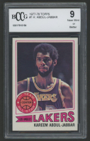 Kareem Abdul-Jabbar 1977-78 Topps #1 (BCCG 9) at PristineAuction.com