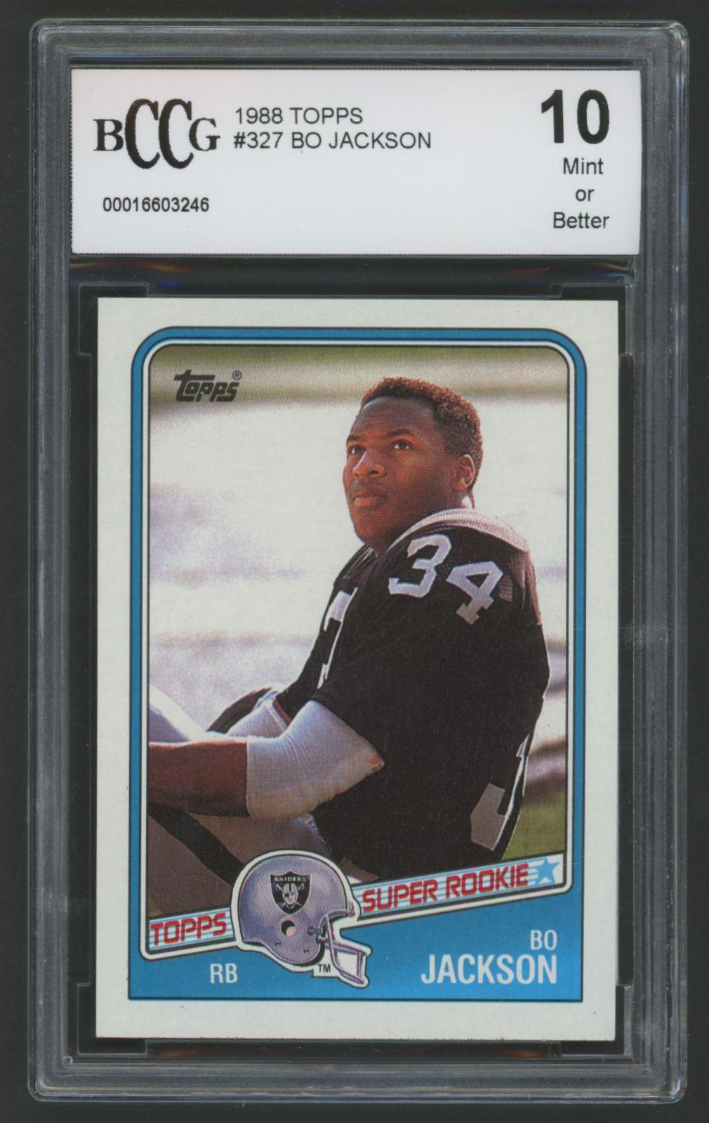 Bo Jackson 1988 Topps #327 (BCCG 10) at PristineAuction.com Bo Jackson 1988 Topps #327 (BCCG 10) at PristineAuction.com