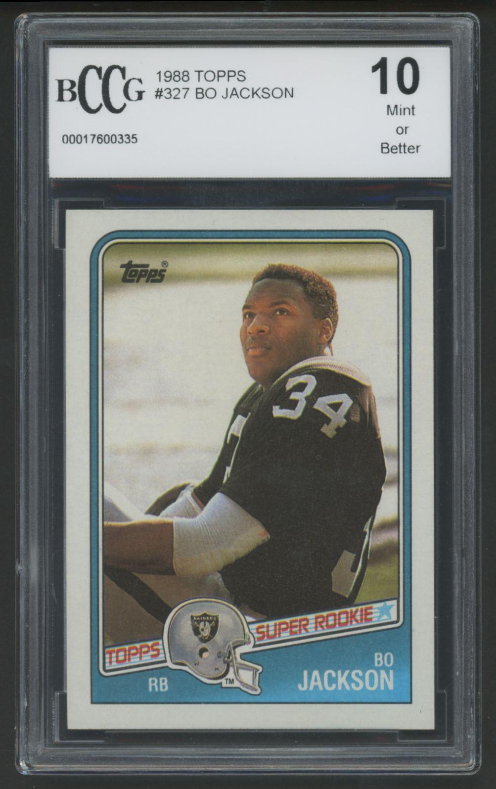 Bo Jackson 1988 Topps #327 (BCCG 10) at PristineAuction.com Bo Jackson 1988 Topps #327 (BCCG 10) at PristineAuction.com