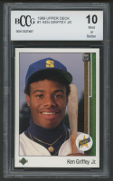 Ken Griffey Jr. 1989 Upper Deck #1 RC (BCCG 10) at PristineAuction.com