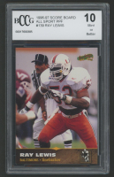 Ray Lewis 1996-97 Score Board All Sport PPF #139 (BCCG 10) at PristineAuction.com