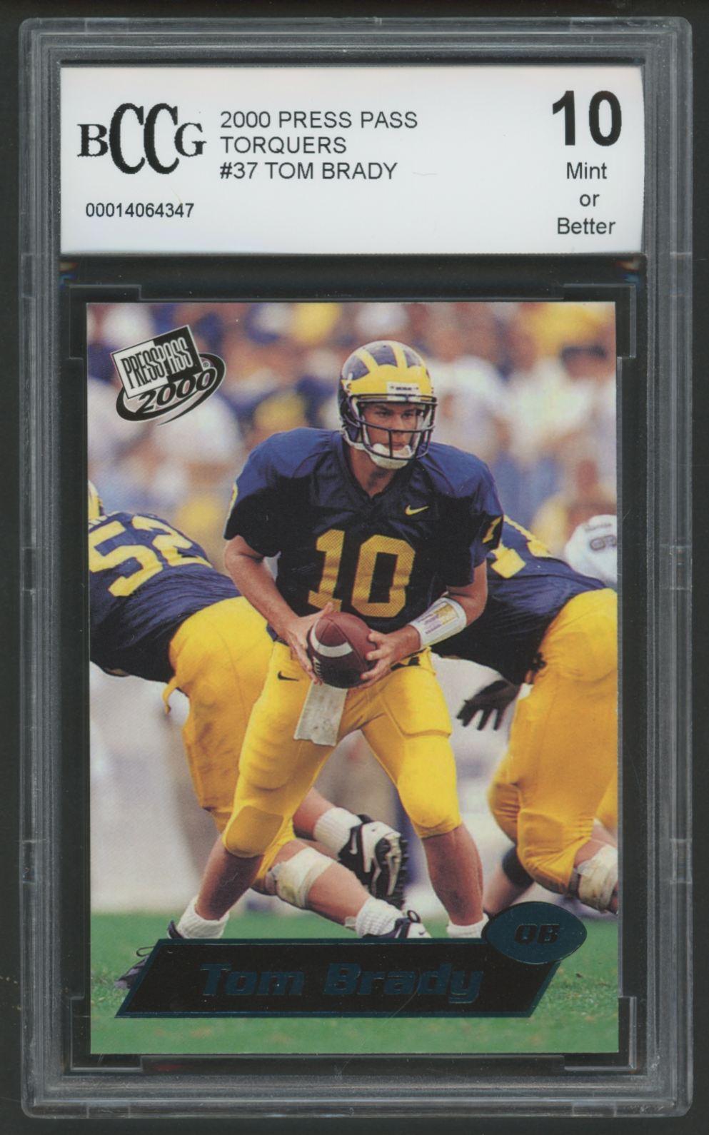 Tom Brady 2000 Press Pass Torquers #37 (BCCG 10) at PristineAuction.com Tom Brady 2000 Press Pass Torquers #37 (BCCG 10) at PristineAuction.com