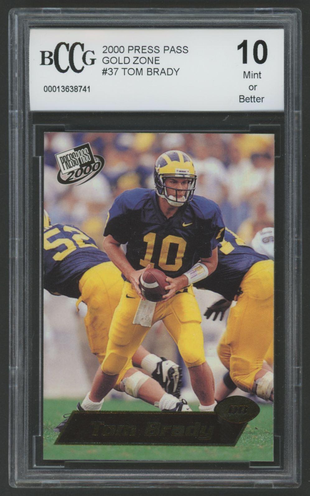 Tom Brady 2000 Press Pass Gold Zone #37 (BCCG 10) at PristineAuction.com Tom Brady 2000 Press Pass Gold Zone #37 (BCCG 10) at PristineAuction.com