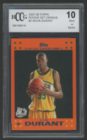 Kevin Durant 2007-08 Topps Rookie Set Orange #2 (BCCG 10) at PristineAuction.com