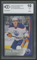 Connor McDavid 2015-16 Upper Deck Star Rookies #1 RC (BCCG 10) at PristineAuction.com