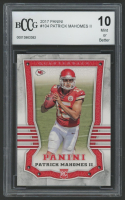 Patrick Mahomes II 2017 Panini #104 RC (BCCG 10) at PristineAuction.com