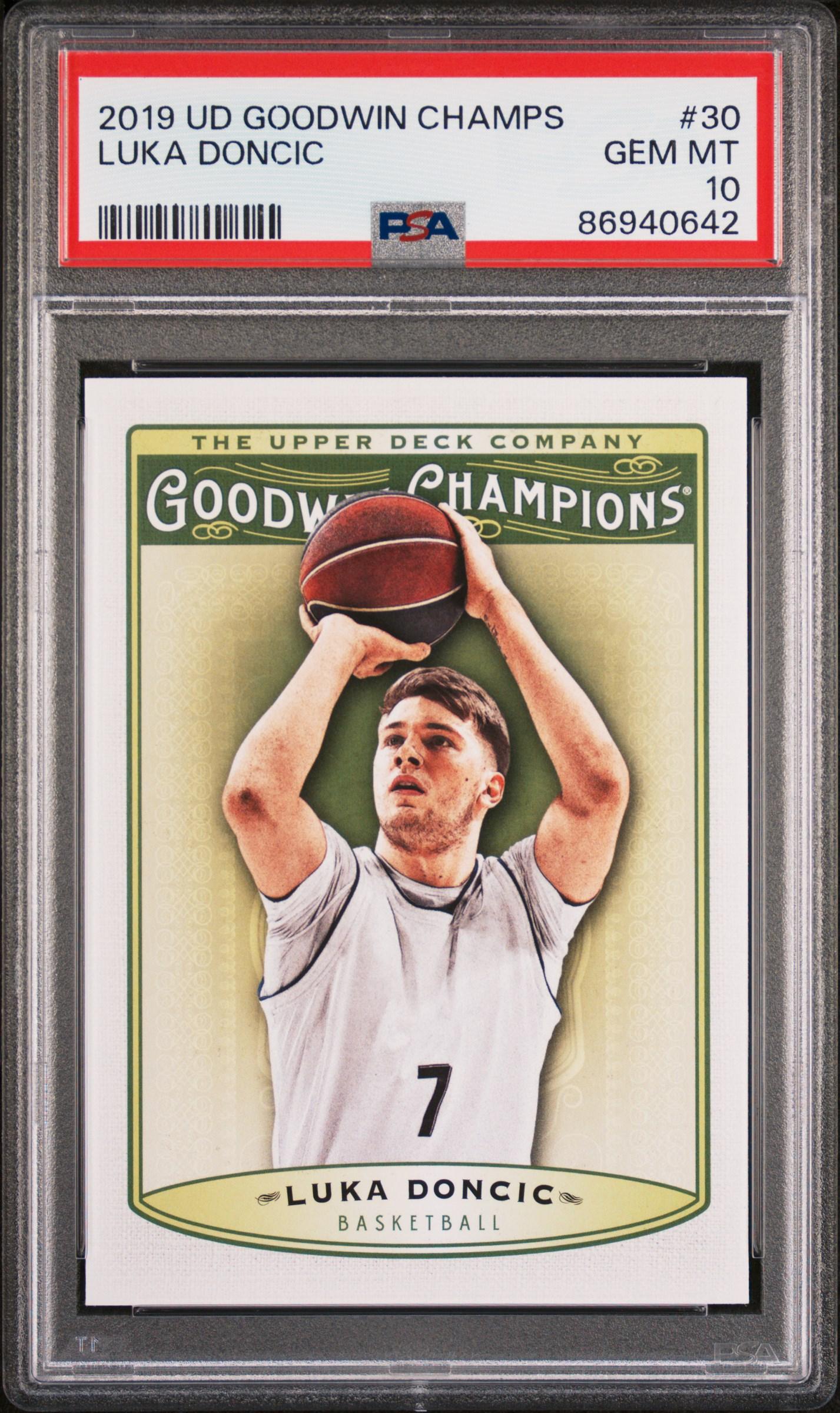 Luka Doncic 2019 Upper Deck Goodwin Champions #30 (PSA 10) at PristineAuction.com Luka Doncic 2019 Upper Deck Goodwin Champions #30 (PSA 10) at PristineAuction.com