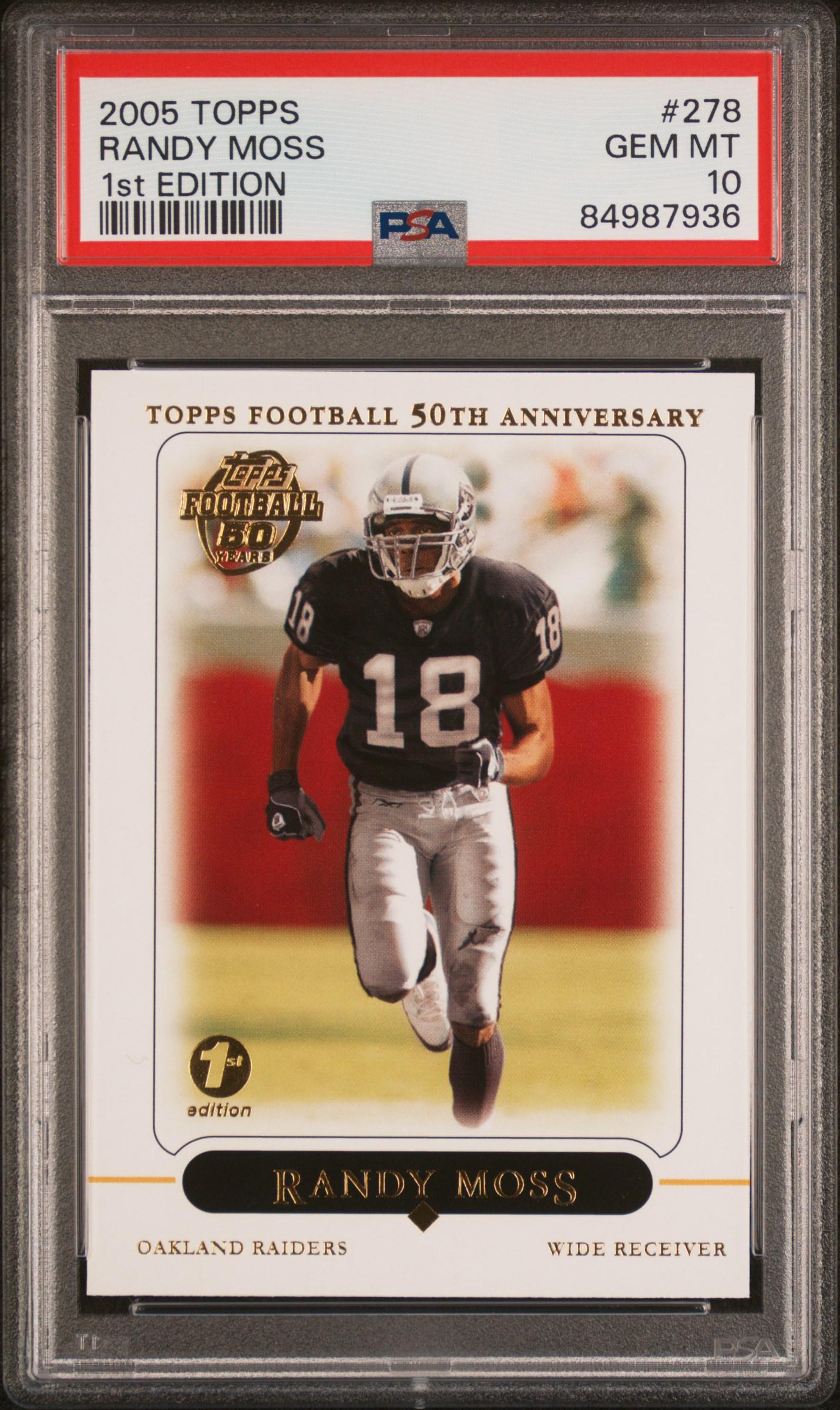 Randy Moss 2005 Topps First Edition #278 (PSA 10) at PristineAuction.com Randy Moss 2005 Topps First Edition #278 (PSA 10) at PristineAuction.com