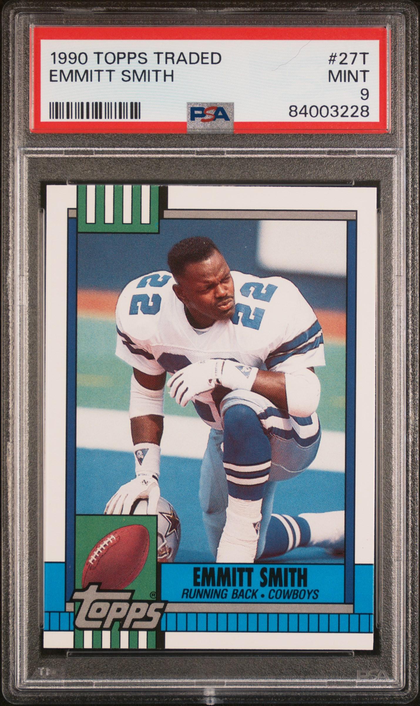 Emmitt Smith 1990 Topps Traded #27T RC (PSA 9) at PristineAuction.com Emmitt Smith 1990 Topps Traded #27T RC (PSA 9) at PristineAuction.com