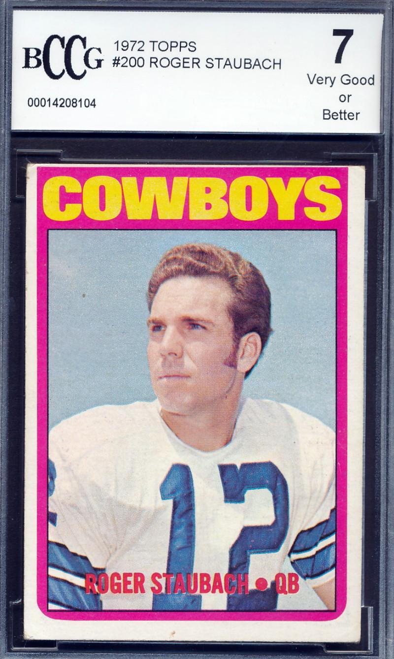 Roger Staubach 1972 Topps #200 RC (BCCG 7) at PristineAuction.com Roger Staubach 1972 Topps #200 RC (BCCG 7) at PristineAuction.com