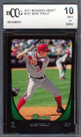 Mike Trout 2011 Bowman Draft #101 RC (BCCG 10) at PristineAuction.com