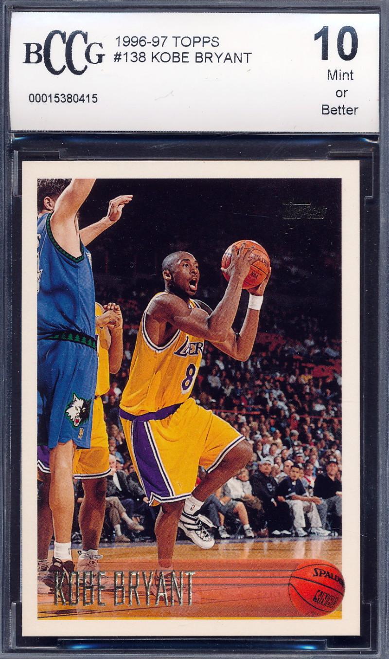 Kobe Bryant 1996-97 Topps #138 RC (BCCG 10) at PristineAuction.com Kobe Bryant 1996-97 Topps #138 RC (BCCG 10) at PristineAuction.com