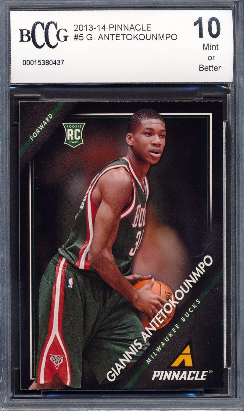 Giannis Antetokounmpo 2013-14 Pinnacle #5 RC (BCCG 10) at PristineAuction.com Giannis Antetokounmpo 2013-14 Pinnacle #5 RC (BCCG 10) at PristineAuction.com
