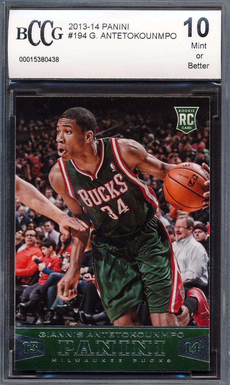 Giannis Antetokounmpo 2013-14 Panini #194 RC (BCCG 10) at PristineAuction.com Giannis Antetokounmpo 2013-14 Panini #194 RC (BCCG 10) at PristineAuction.com