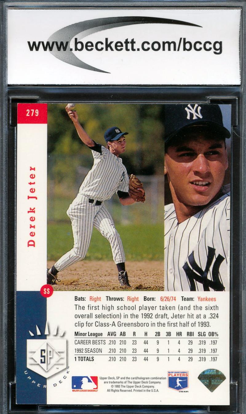 Derek Jeter 1993 SP #279 (BCCG 9) at PristineAuction.com Derek Jeter 1993 SP #279 (BCCG 9) at PristineAuction.com