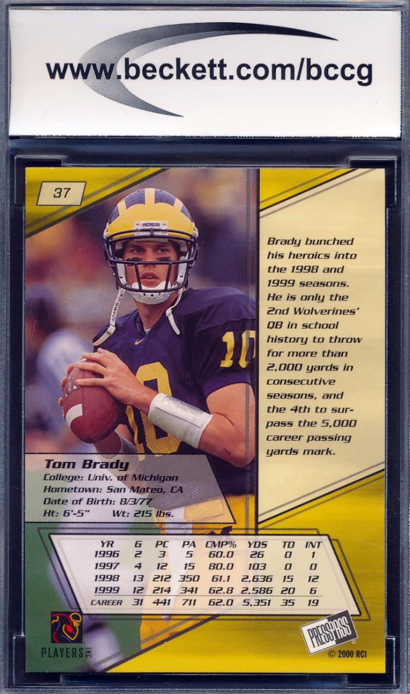 Tom Brady 2000 Press Pass #37 (BCCG 10) at PristineAuction.com Tom Brady 2000 Press Pass #37 (BCCG 10) at PristineAuction.com
