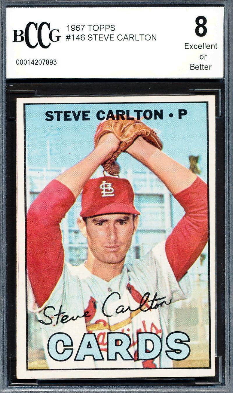 Steve Carlton 1967 Topps #146 (BCCG 8) at PristineAuction.com Steve Carlton 1967 Topps #146 (BCCG 8) at PristineAuction.com