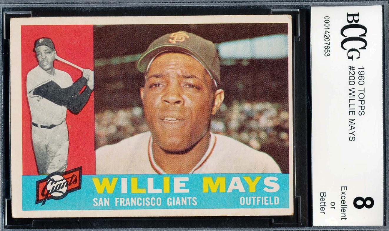Willie Mays 1960 Topps #200 (BCCG 8) at PristineAuction.com Willie Mays 1960 Topps #200 (BCCG 8) at PristineAuction.com