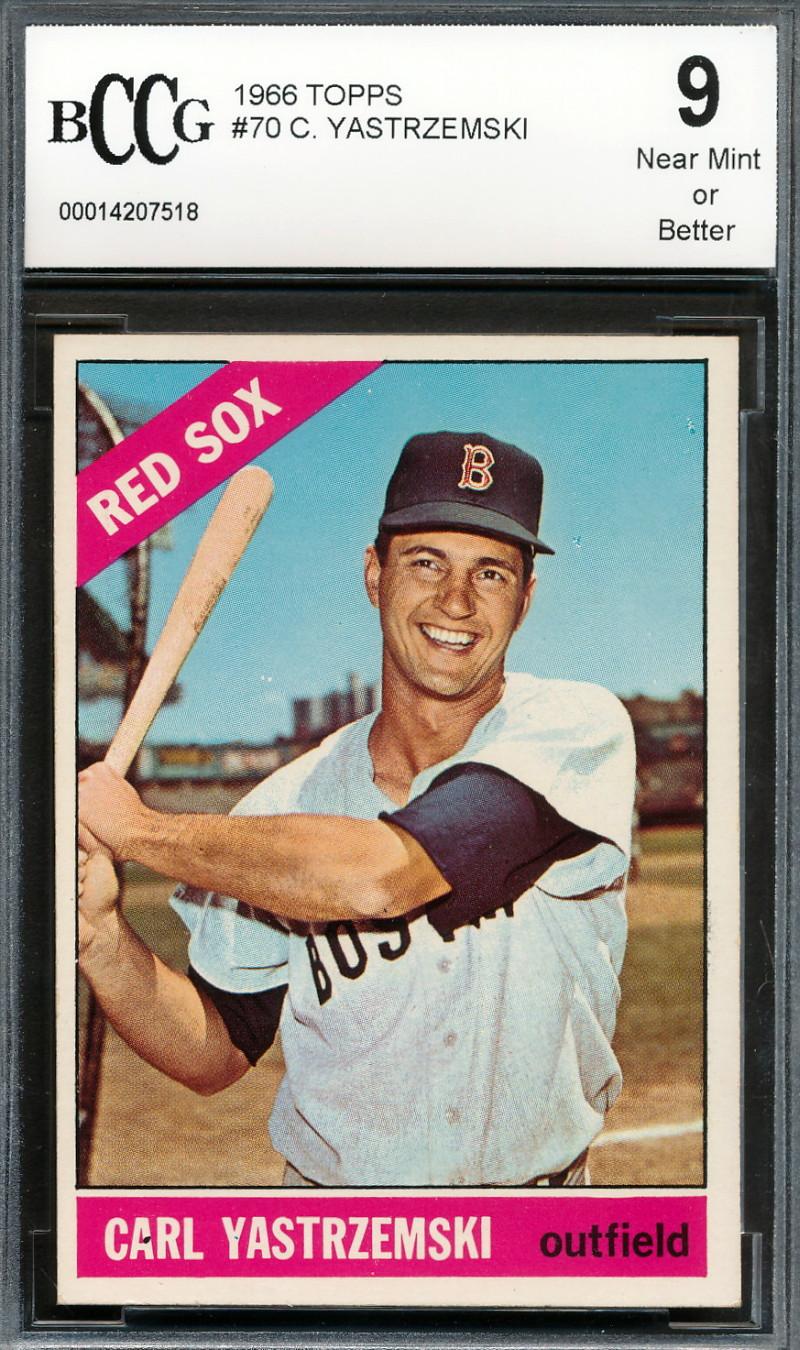 Carl Yastrzemski 1966 Topps #70 (BCCG 9) at PristineAuction.com Carl Yastrzemski 1966 Topps #70 (BCCG 9) at PristineAuction.com