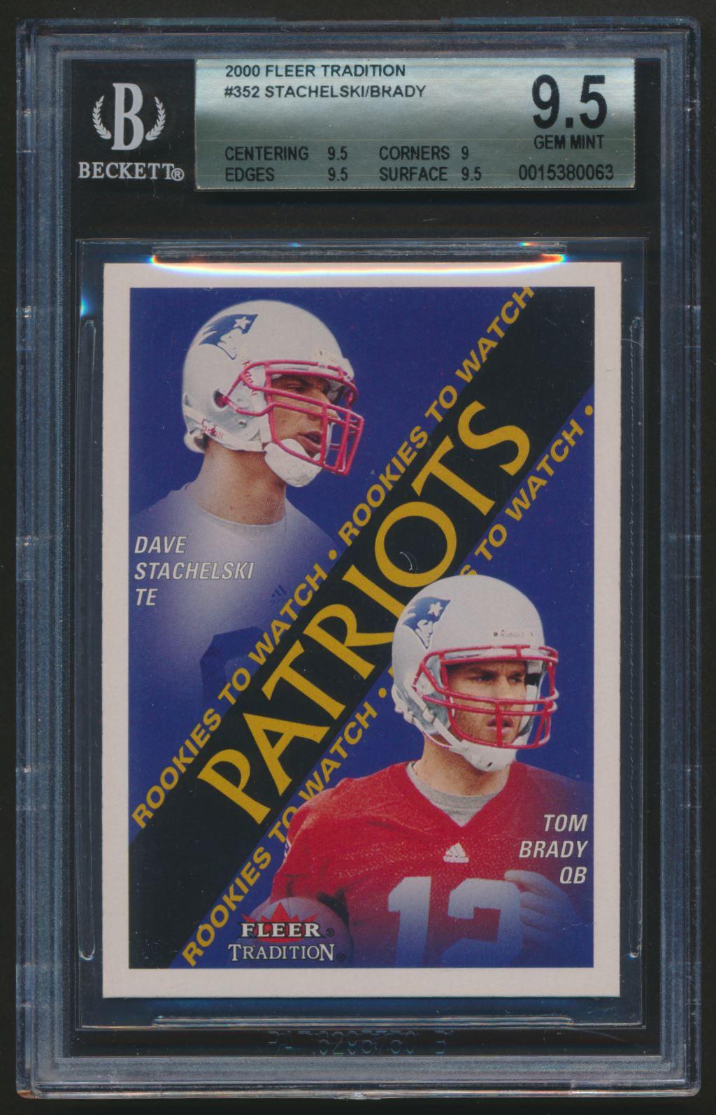 David Stachelski / Tom Brady 2000 Fleer Tradition #352 RC (BGS 9.5) at PristineAuction.com David Stachelski / Tom Brady 2000 Fleer Tradition #352 RC (BGS 9.5) at PristineAuction.com