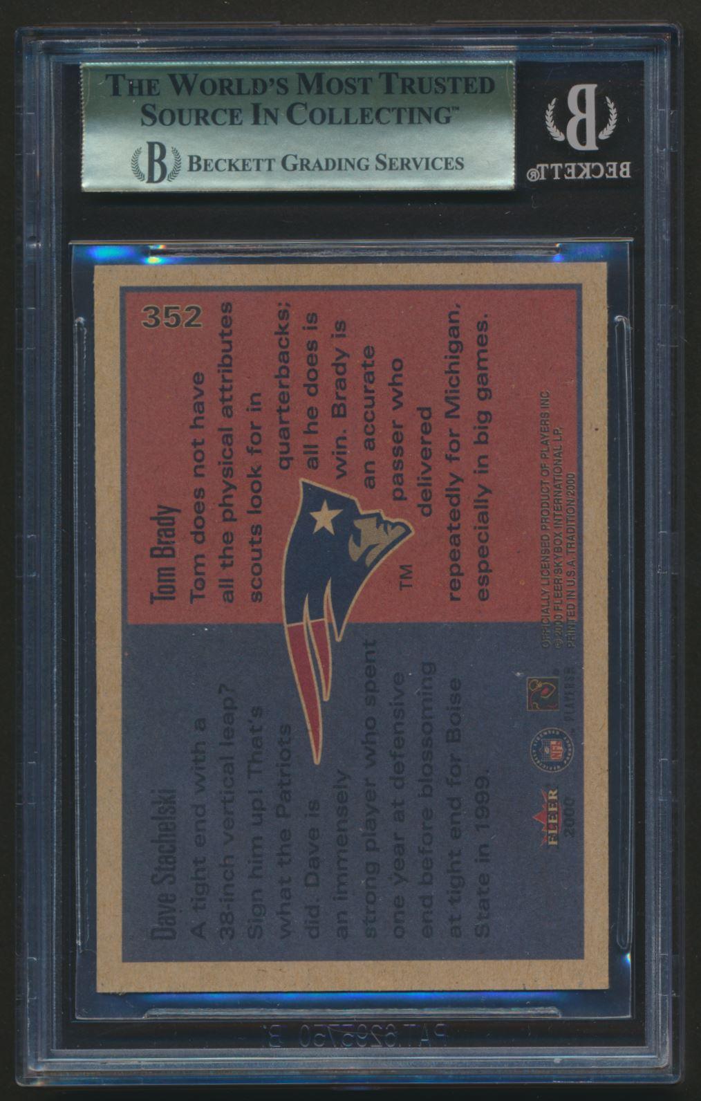 David Stachelski / Tom Brady 2000 Fleer Tradition #352 RC (BGS 9.5) at PristineAuction.com David Stachelski / Tom Brady 2000 Fleer Tradition #352 RC (BGS 9.5) at PristineAuction.com