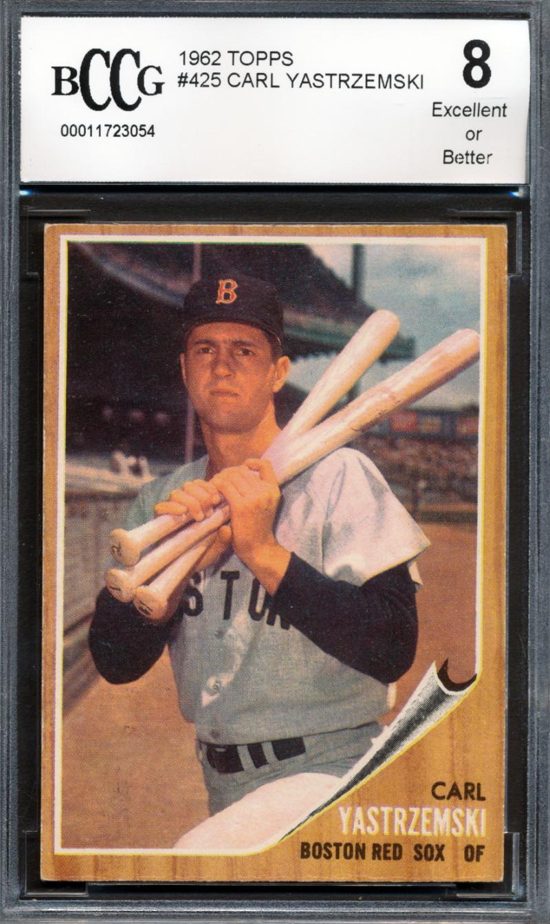 Carl Yastrzemski 1962 Topps #425 (BCCG 8) at PristineAuction.com Carl Yastrzemski 1962 Topps #425 (BCCG 8) at PristineAuction.com