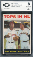 Willie Mays / Hank Aaron 1964 Topps / Tops in NL #423 (BCCG 8) at PristineAuction.com